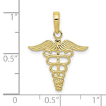 Load image into Gallery viewer, 10K Yellow White Gold Cadudeus Pendant