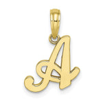 Load image into Gallery viewer, 10K Yellow Gold Polished Script Initial Charm Pendant