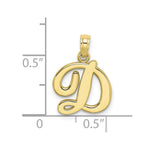 Load image into Gallery viewer, 10K Yellow Gold Polished Script Initial Charm Pendant