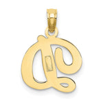 Load image into Gallery viewer, 10K Yellow Gold Polished Script Initial Charm Pendant
