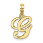 Load image into Gallery viewer, 10K Yellow Gold Polished Script Initial Charm Pendant