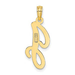 Load image into Gallery viewer, 10K Yellow Gold Polished Script Initial Charm Pendant