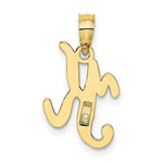 Load image into Gallery viewer, 10K Yellow Gold Polished Script Initial Charm Pendant