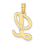 Load image into Gallery viewer, 10K Yellow Gold Polished Script Initial Charm Pendant