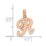 Load image into Gallery viewer, 10K Yellow Gold Polished Script Initial Charm Pendant
