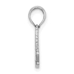 Load image into Gallery viewer, 10K White Gold Polished Script Initial Charm Pendant