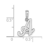 Load image into Gallery viewer, 10K White Gold Polished Script Initial Charm Pendant