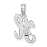 Load image into Gallery viewer, 10K White Gold Polished Script Initial Charm Pendant