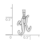 Load image into Gallery viewer, 10K White Gold Polished Script Initial Charm Pendant