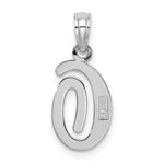 Load image into Gallery viewer, 10K White Gold Polished Script Initial Charm Pendant