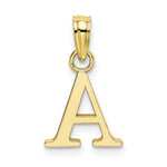 Load image into Gallery viewer, 10K Yellow Gold Polished Block Initial Charm Pendant