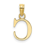 Load image into Gallery viewer, 10K Yellow Gold Polished Block Initial Charm Pendant