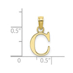 Load image into Gallery viewer, 10K Yellow Gold Polished Block Initial Charm Pendant