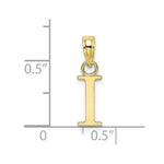Load image into Gallery viewer, 10K Yellow Gold Polished Block Initial Charm Pendant