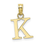 Load image into Gallery viewer, 10K Yellow Gold Polished Block Initial Charm Pendant
