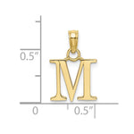 Load image into Gallery viewer, 10K Yellow Gold Polished Block Initial Charm Pendant
