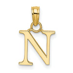 Load image into Gallery viewer, 10K Yellow Gold Polished Block Initial Charm Pendant