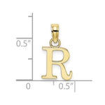 Load image into Gallery viewer, 10K Yellow Gold Polished Block Initial Charm Pendant