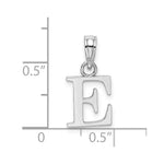 Load image into Gallery viewer, 10K White Gold Polished Block Initial Charm Pendant