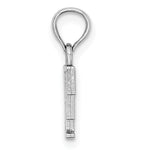 Load image into Gallery viewer, 10K White Gold Polished Block Initial Charm Pendant
