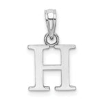 Load image into Gallery viewer, 10K White Gold Polished Block Initial Charm Pendant