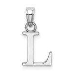 Load image into Gallery viewer, 10K White Gold Polished Block Initial Charm Pendant