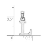 Load image into Gallery viewer, 10K White Gold Polished Block Initial Charm Pendant