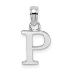 Load image into Gallery viewer, 10K White Gold Polished Block Initial Charm Pendant