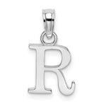 Load image into Gallery viewer, 10K White Gold Polished Block Initial Charm Pendant