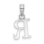 Load image into Gallery viewer, 10K White Gold Polished Block Initial Charm Pendant