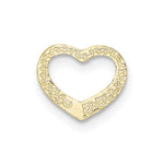 Load image into Gallery viewer, 10K White Yellow Rose Gold Polished Mini Floating Heart Slide