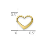 Load image into Gallery viewer, 10K White Yellow Rose Gold Floating Heart Charm Pendant