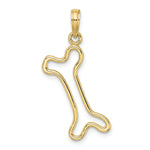 Load image into Gallery viewer, 10K Yellow White Gold Cut-Out & Polished Dog Bone Charm Pendant