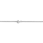 Load image into Gallery viewer, 10K White Gold Carded Rhodium-plated 0.70mm Rope Chain Necklace