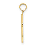 Load image into Gallery viewer, 10K Yellow White Gold Polished Beveled Cross With Round Tips Charm Pendant