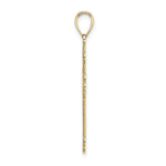 Load image into Gallery viewer, 10K Yellow White Gold Textured & Beaded Edge Charm Pendant