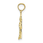 Load image into Gallery viewer, 10K Yellow White Gold Angel With Filigree Cou-out Wings Textured