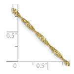 Load image into Gallery viewer, 10K Yellow Gold 1.85mm Singapore Chain Necklace