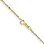 Load image into Gallery viewer, 10K Yellow Gold 1.10mm Singapore Chain Necklace