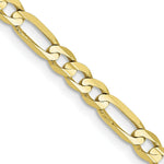 Load image into Gallery viewer, 10K Yellow Gold 4mm Light Figaro Link Chain Necklace
