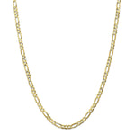 Load image into Gallery viewer, 10K Yellow Gold 4.5mm Light Concave Figaro Chain