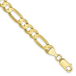 Load image into Gallery viewer, 10K Yellow Gold 6.75mm Light Figaro Link Chain Bracelet