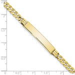 Load image into Gallery viewer, 10K Yellow Gold Flat Curb Link ID Bracelet
