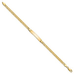 Load image into Gallery viewer, 10K Yellow Gold Flat Curb Link ID Bracelet