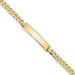 Load image into Gallery viewer, 10K Yellow Gold Flat Curb Link ID Bracelet