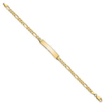 Load image into Gallery viewer, 10K Yellow Gold Figaro Link ID Bracelet