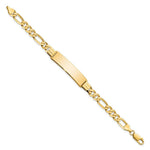 Load image into Gallery viewer, 10K Yellow Gold Figaro Link ID Bracelet