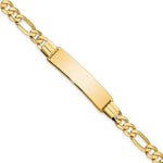 Load image into Gallery viewer, 10K Yellow Gold Figaro Link ID Bracelet