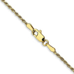 Load image into Gallery viewer, 10K Yellow Gold 1.5mm Machine Made Diamond Cut Rope Chain Necklace