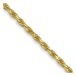 Load image into Gallery viewer, 10K Yellow Gold 1.5mm Machine Made Diamond Cut Rope Chain Necklace